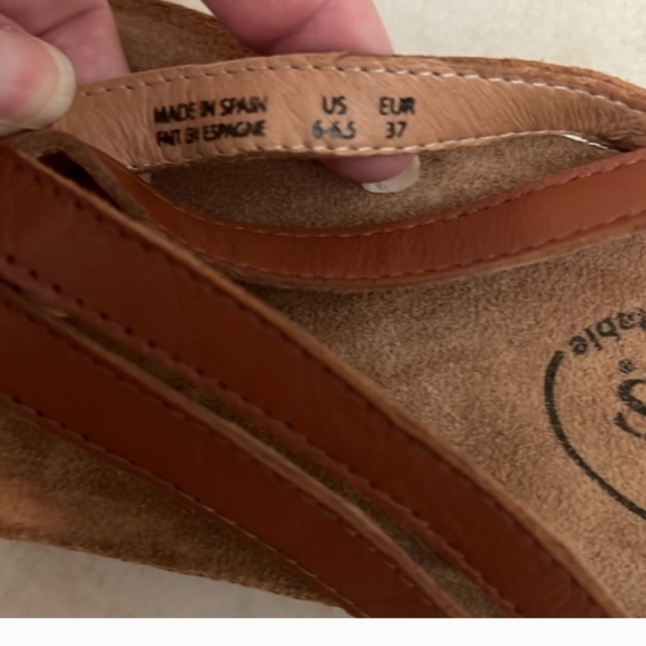 Taos Link Leather Thong Sandal NWOT Size 37 6-6.5 - Picture 4 of 8